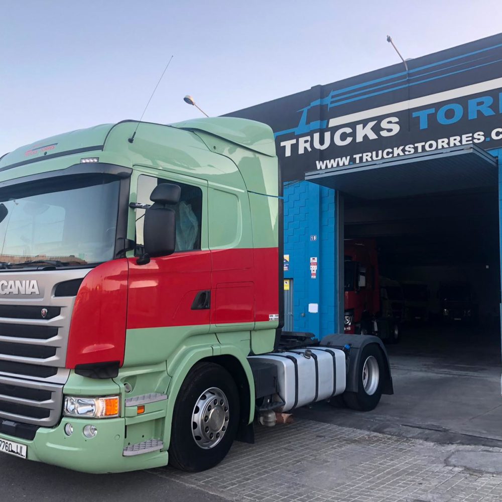 Camion SCANIA R450 4x2 Avec Remorque ABAZIOU, ELIGOR 1/43, Blanc